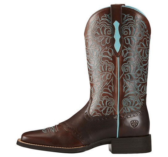 Men's Brown Leather Cowboy Boo - Embroidery Free Pattern 评论和价格