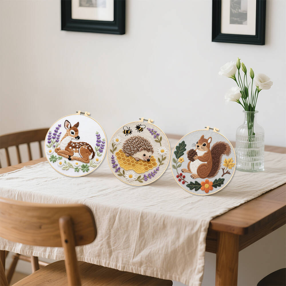 1Pc DIY Embroidery Deer Squirr - Embroidery Whale 评论和价格