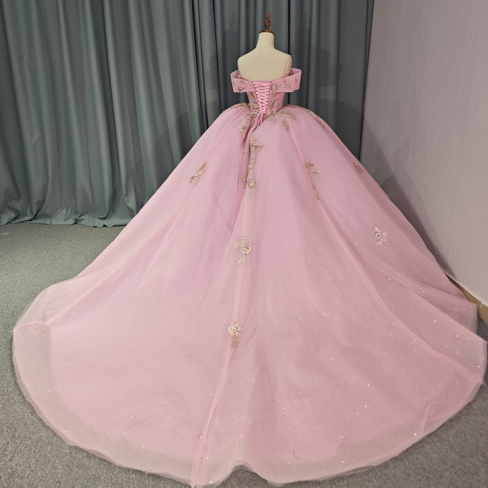 Pink Sweetheart Shiny Ball Gow - Embroidery Organza 评论和价格