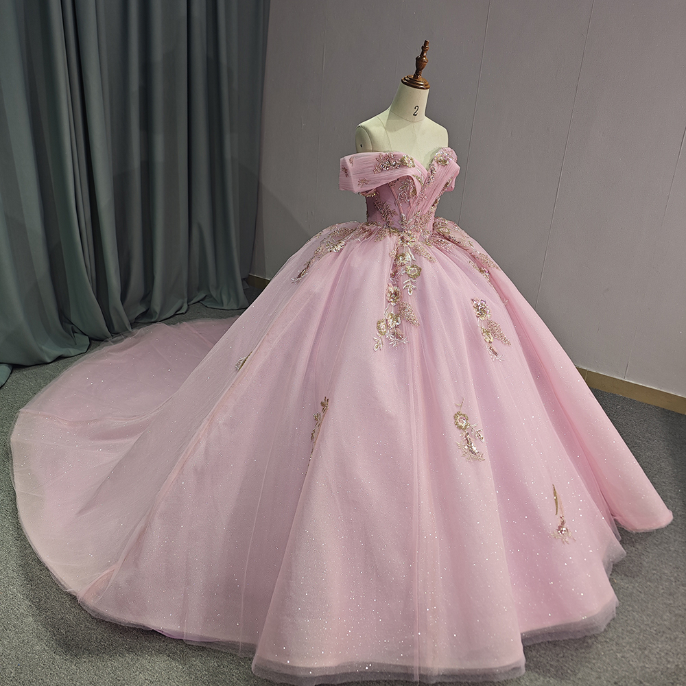 Pink Sweetheart Shiny Ball Gow - Embroidery Organza 评论和价格