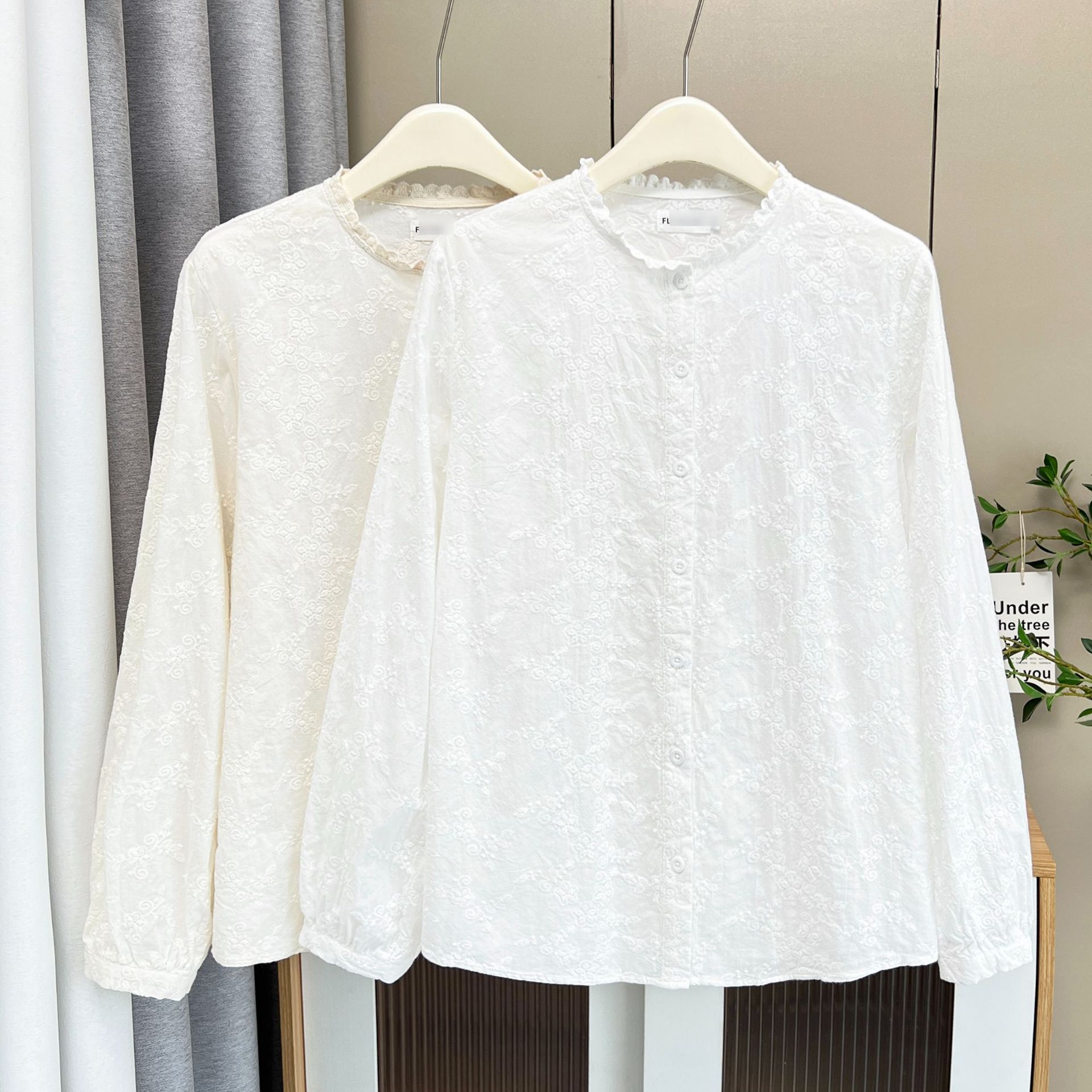 Plus Size Women's Blouses 2025 - Embroidery Cotton Shirt 评论和价格