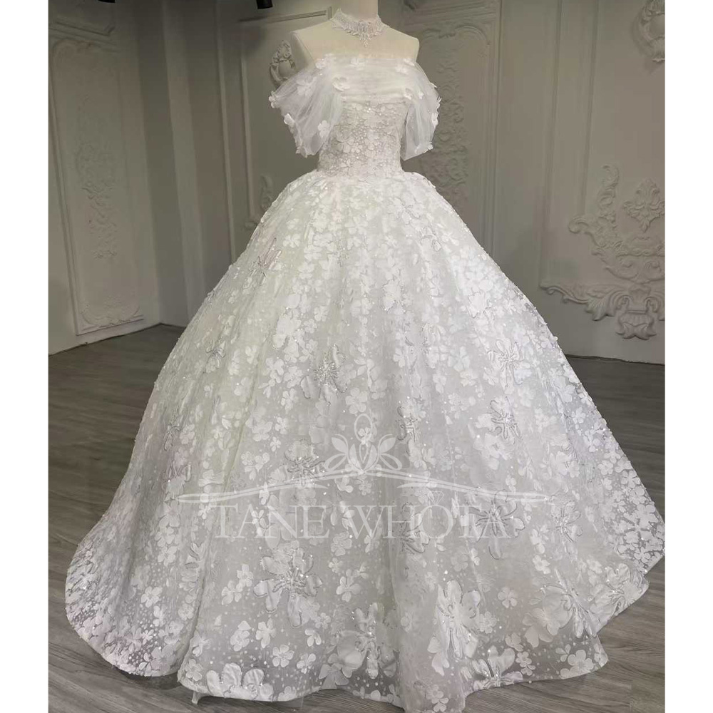 Luxury Sequined Wedding Dress  - Embroidery Organza 评论和价格