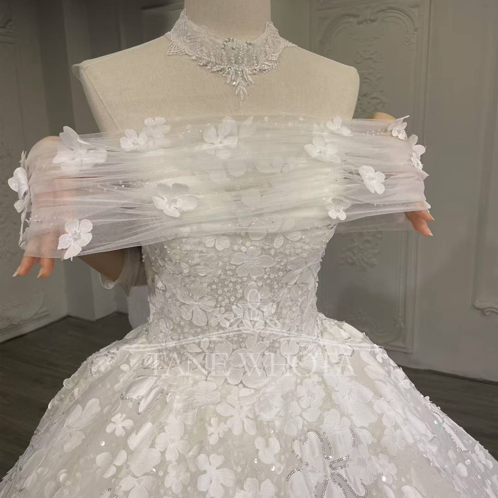 Luxury Sequined Wedding Dress  - Embroidery Organza 评论和价格