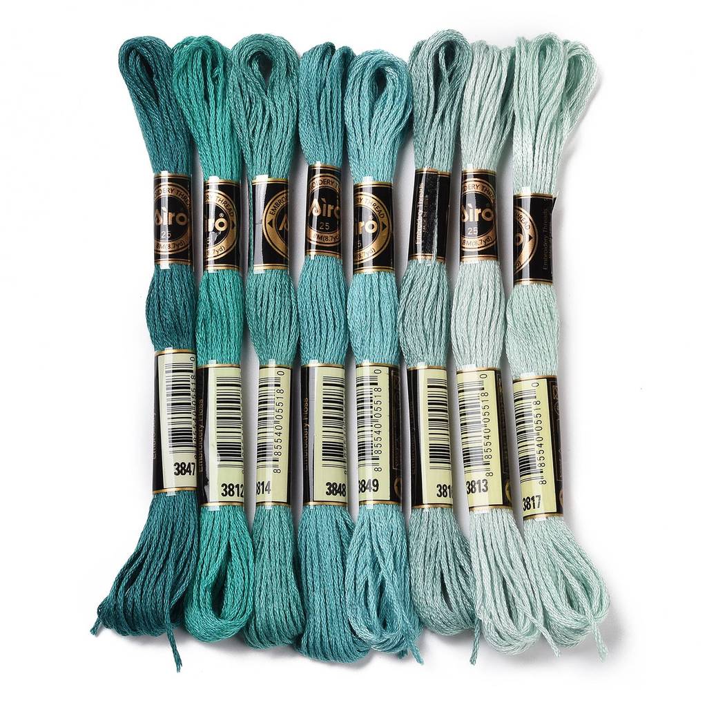 1Set 8 Skeins 0.5mm 6-Ply Poly - Embroidery Thread 评论和价格