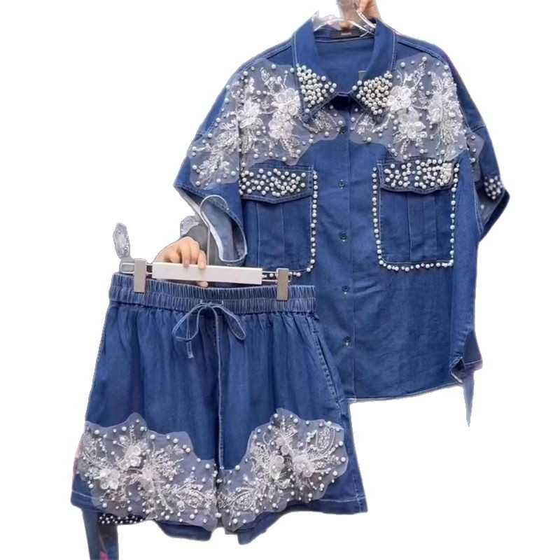 Women Diamonds Beaded Flowers  - Embroidery Blouse 评论和价格